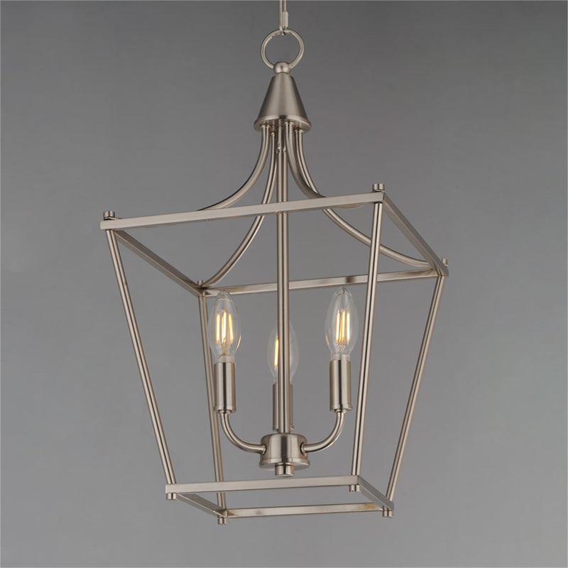 Maxim Lighting Clifton 3 Light 20.75" Single Pendant, Satin Nickel