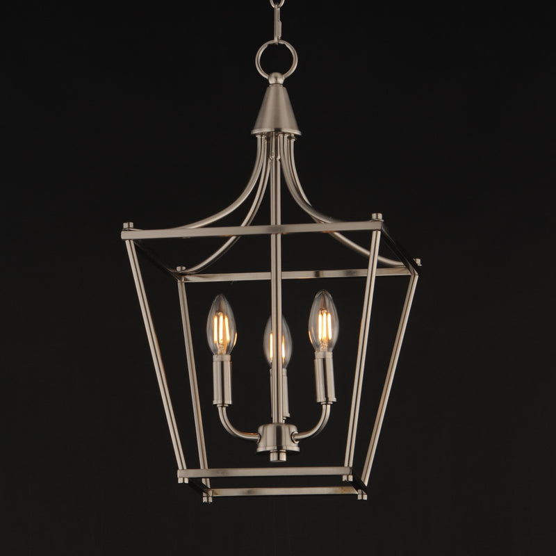 Maxim Lighting Clifton 3 Light 20.75" Single Pendant, Satin Nickel