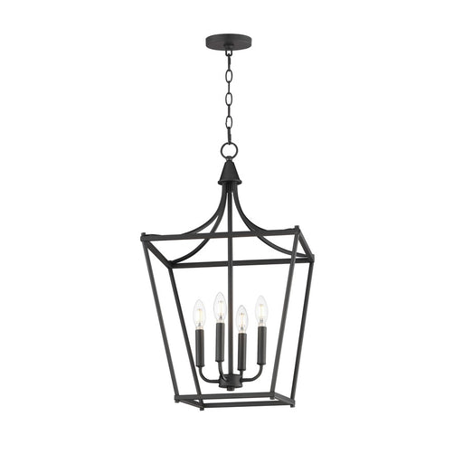 Maxim Lighting Clifton 4 Light 28" Single Pendant, Black - 25314BK