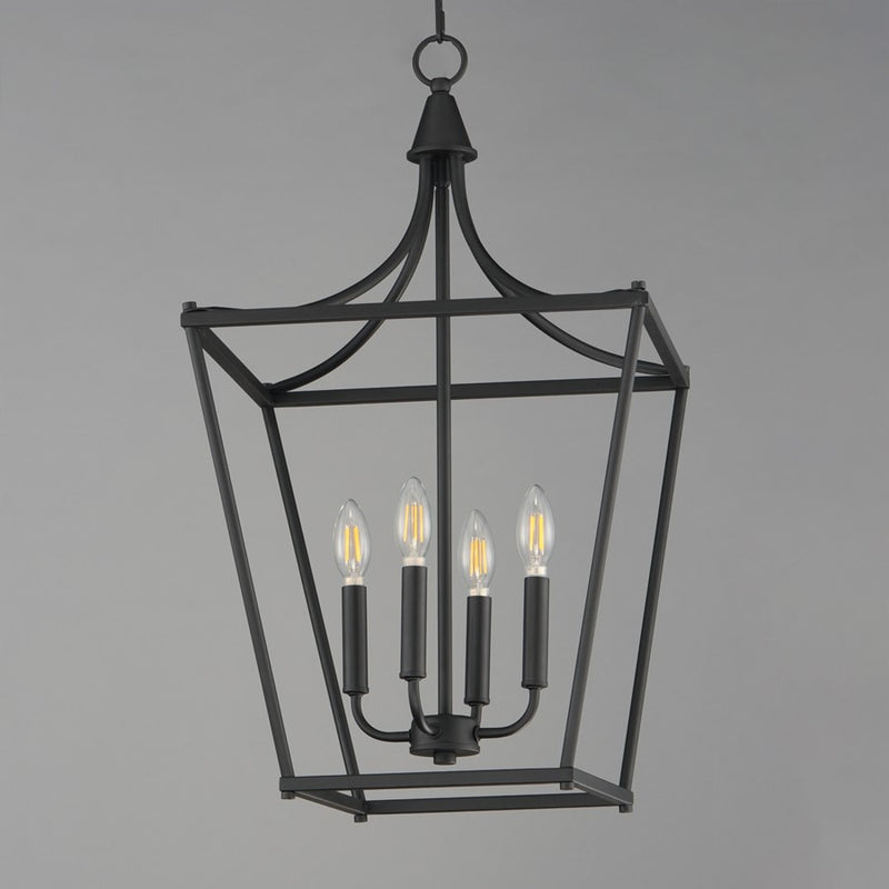 Maxim Lighting Clifton 4 Light 28" Single Pendant, Black