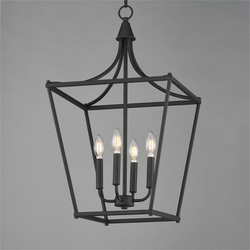 Maxim Lighting Clifton 4 Light 28" Single Pendant, Black