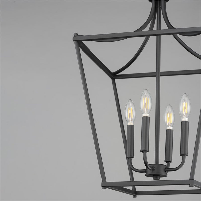 Maxim Lighting Clifton 4 Light 28" Single Pendant, Black