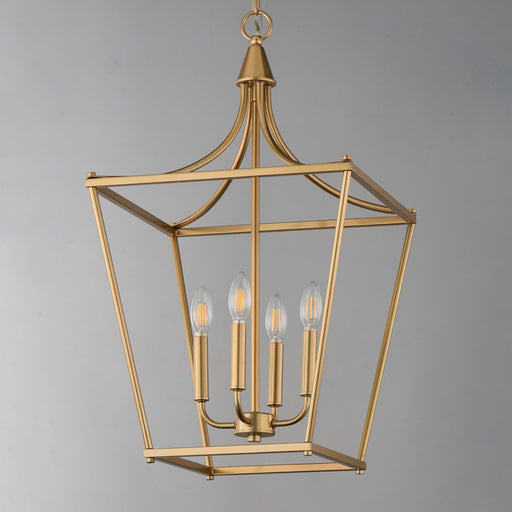 Maxim Lighting Clifton 4Lt 28" Single Pendant, Natural Aged Brass
