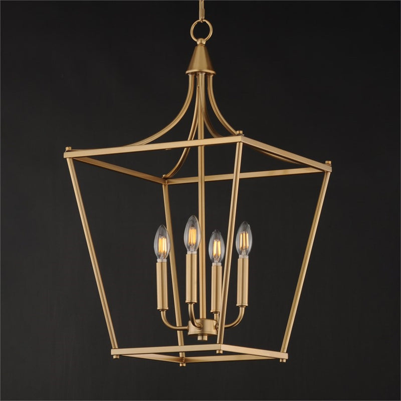Maxim Lighting Clifton 4Lt 28" Single Pendant, Natural Aged Brass