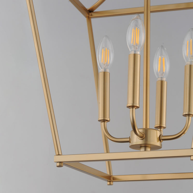 Maxim Lighting Clifton 4Lt 28" Single Pendant, Natural Aged Brass