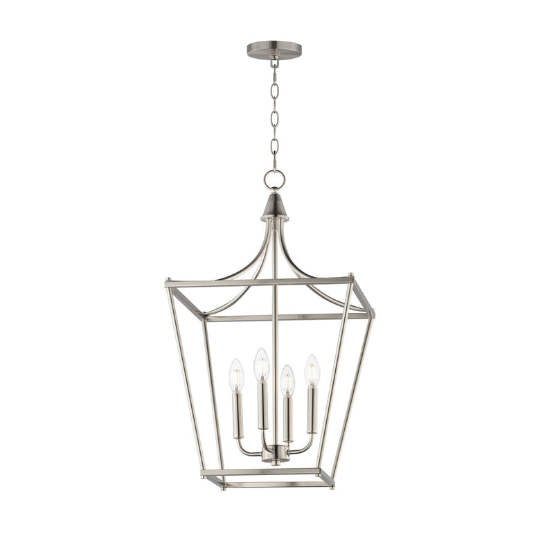 Maxim Lighting Clifton 4 Light 28" Single Pendant, Satin Nickel