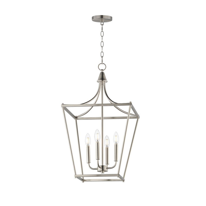 Maxim Lighting Clifton 4 Light 28" Single Pendant, Satin Nickel - 25314SN