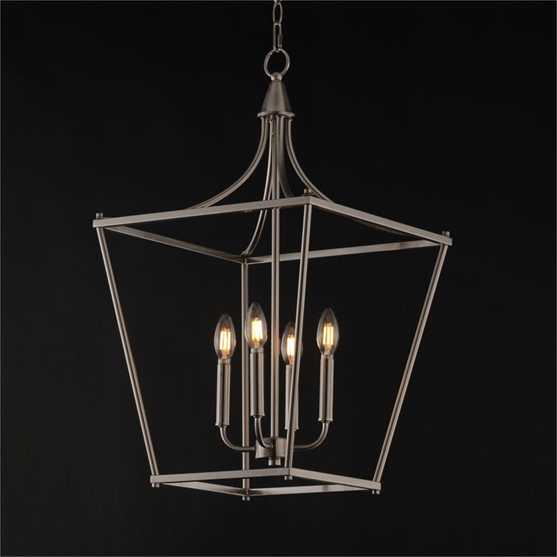 Maxim Lighting Clifton 4 Light 28" Single Pendant, Satin Nickel