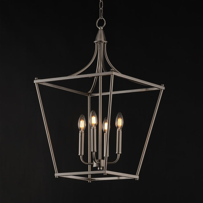 Maxim Lighting Clifton 4 Light 28" Single Pendant, Satin Nickel