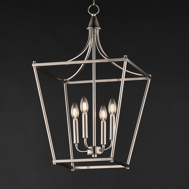 Maxim Lighting Clifton 4 Light 28" Single Pendant, Satin Nickel