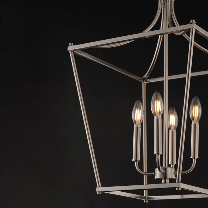 Maxim Lighting Clifton 4 Light 28" Single Pendant, Satin Nickel