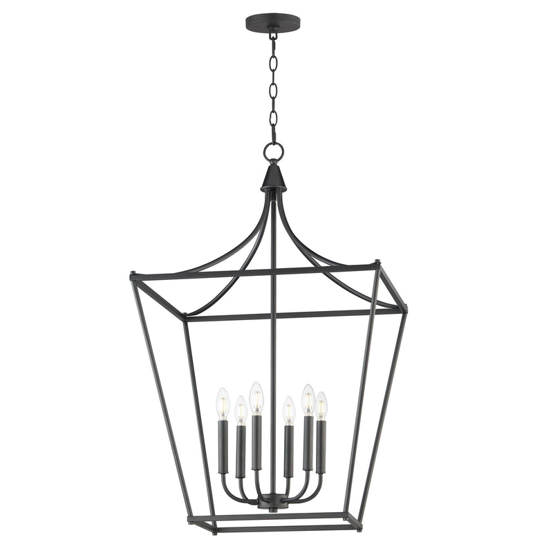 Maxim Lighting Clifton 6 Light 36" Single Pendant, Black