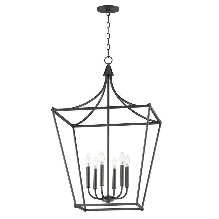 Maxim Lighting Clifton 6 Light 36" Single Pendant, Black - 25316BK