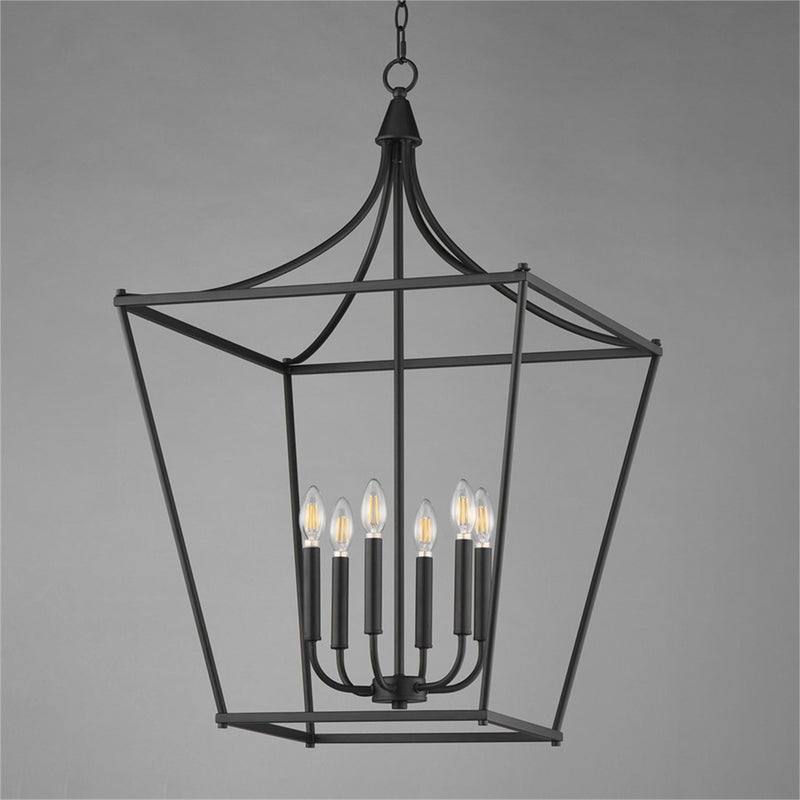 Maxim Lighting Clifton 6 Light 36" Single Pendant, Black