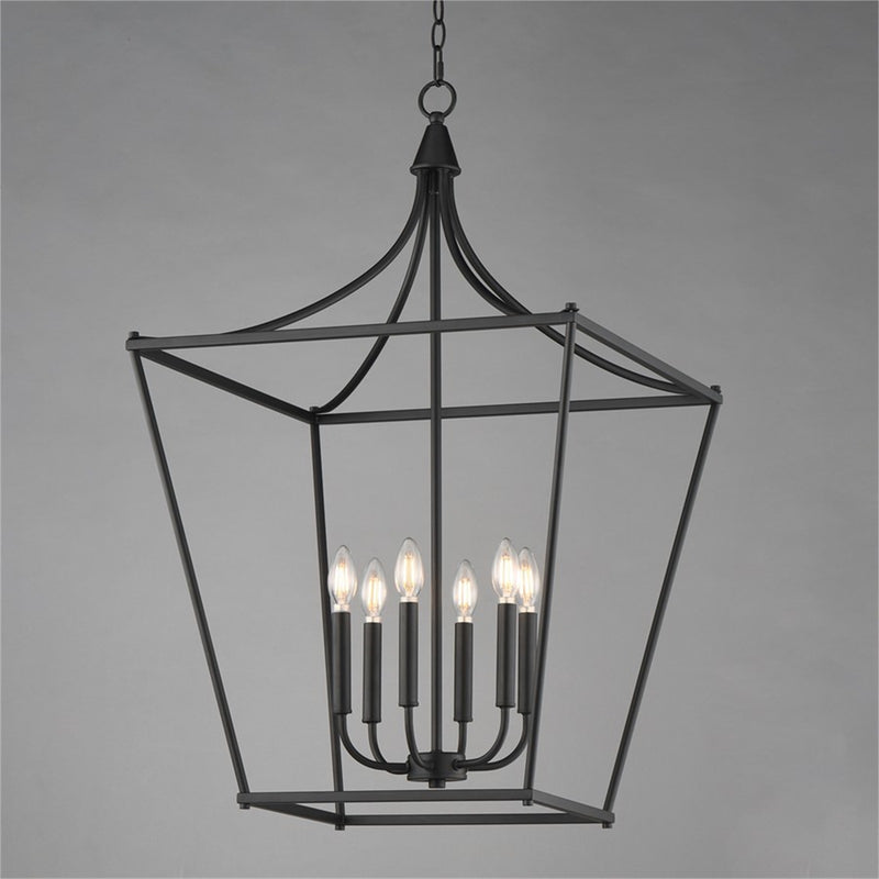 Maxim Lighting Clifton 6 Light 36" Single Pendant, Black