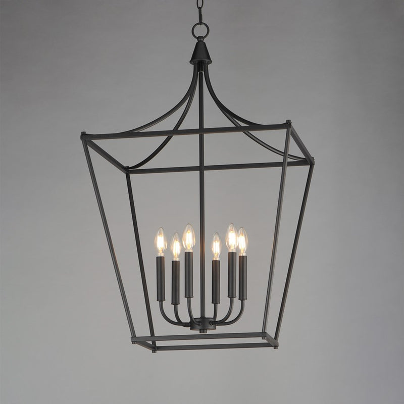 Maxim Lighting Clifton 6 Light 36" Single Pendant, Black