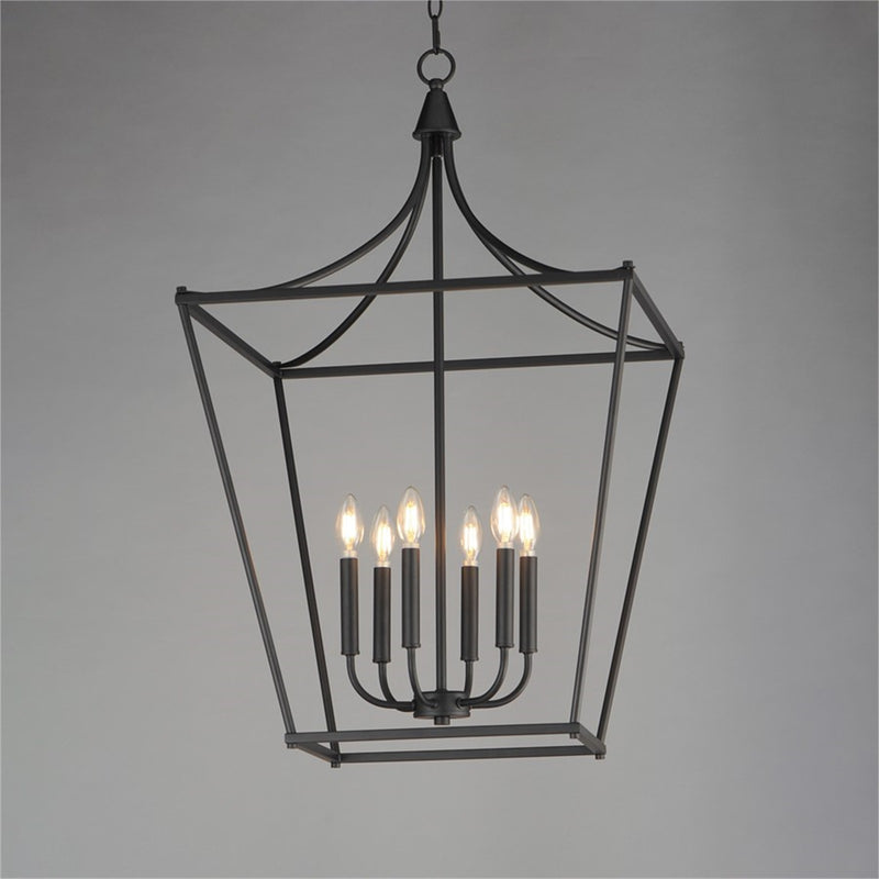 Maxim Lighting Clifton 6 Light 36" Single Pendant, Black