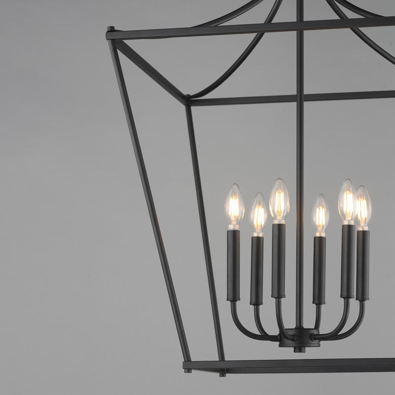 Maxim Lighting Clifton 6 Light 36" Single Pendant, Black