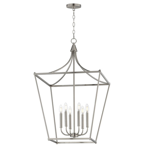 Maxim Lighting Clifton 6 Light 36" Single Pendant, Satin Nickel - 25316SN