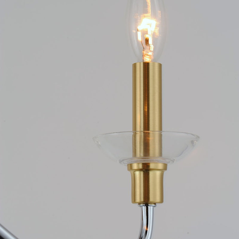 Maxim Lighting Clarion 3-Light Pendant, Polished Chrome/Brass