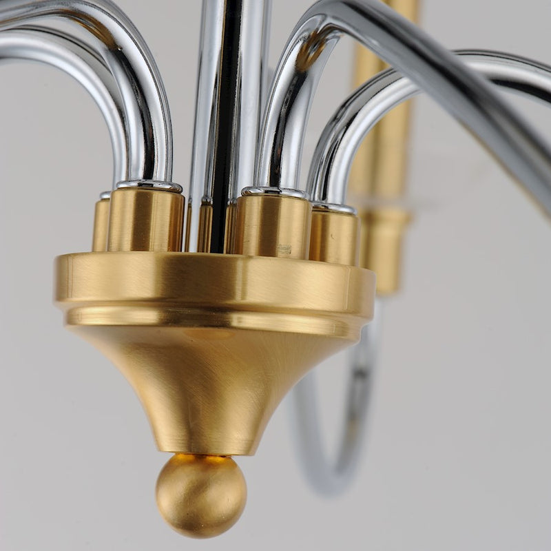 Maxim Lighting Clarion Chandelier, Polished Chrome/Brass
