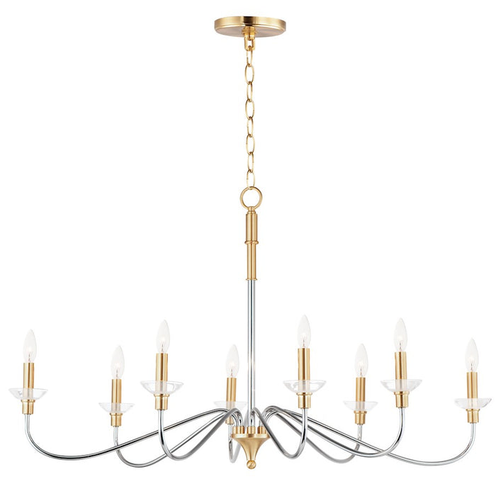 Maxim Lighting Clarion Chandelier, Polished Chrome/Brass