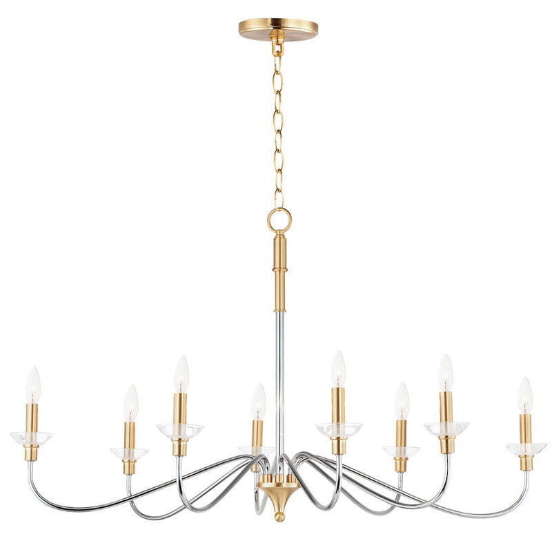 Maxim Lighting Clarion Chandelier, Polished Chrome/Brass