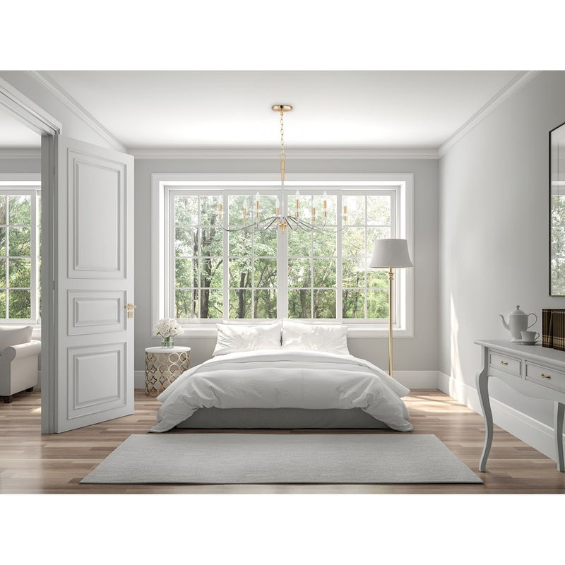 Maxim Lighting Clarion Chandelier, Polished Chrome/Brass