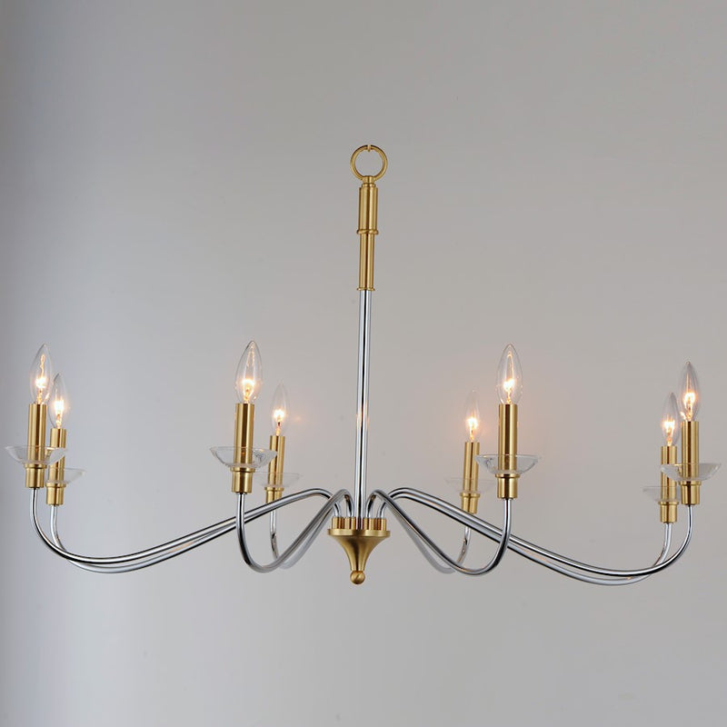 Maxim Lighting Clarion Chandelier, Polished Chrome/Brass