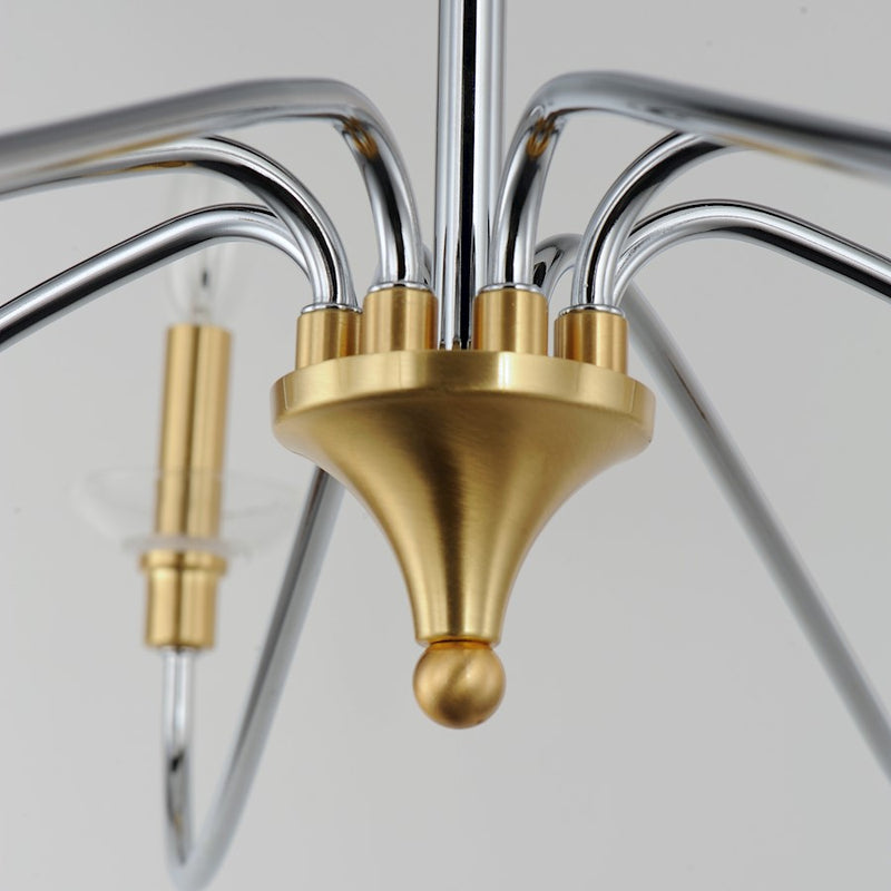 Maxim Lighting Clarion Chandelier, Polished Chrome/Brass