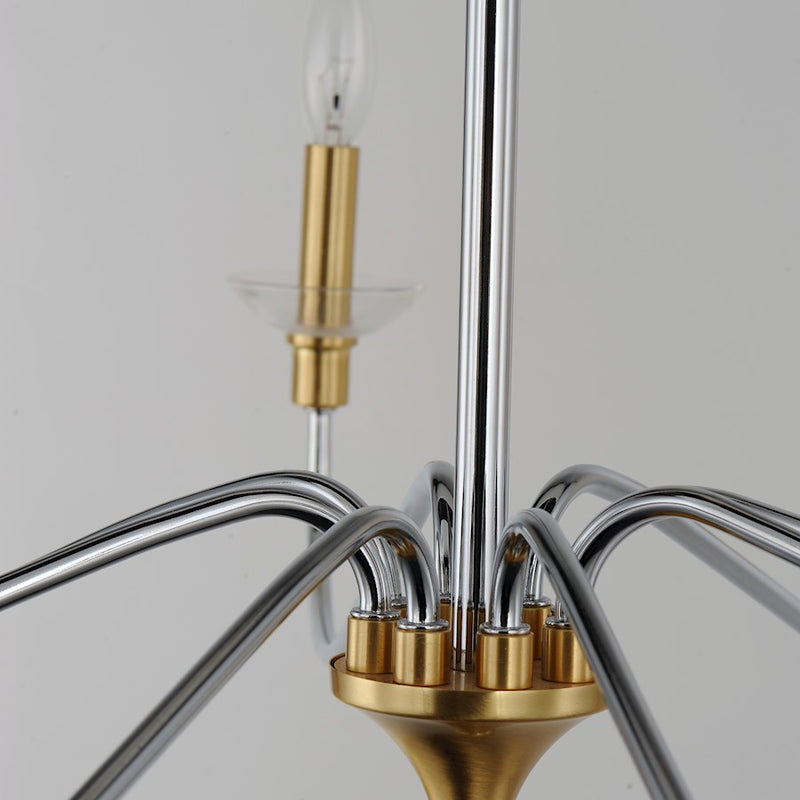 Maxim Lighting Clarion Chandelier, Polished Chrome/Brass