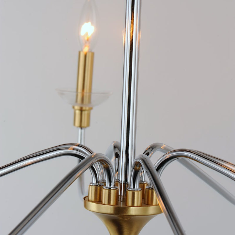 Maxim Lighting Clarion Chandelier, Polished Chrome/Brass