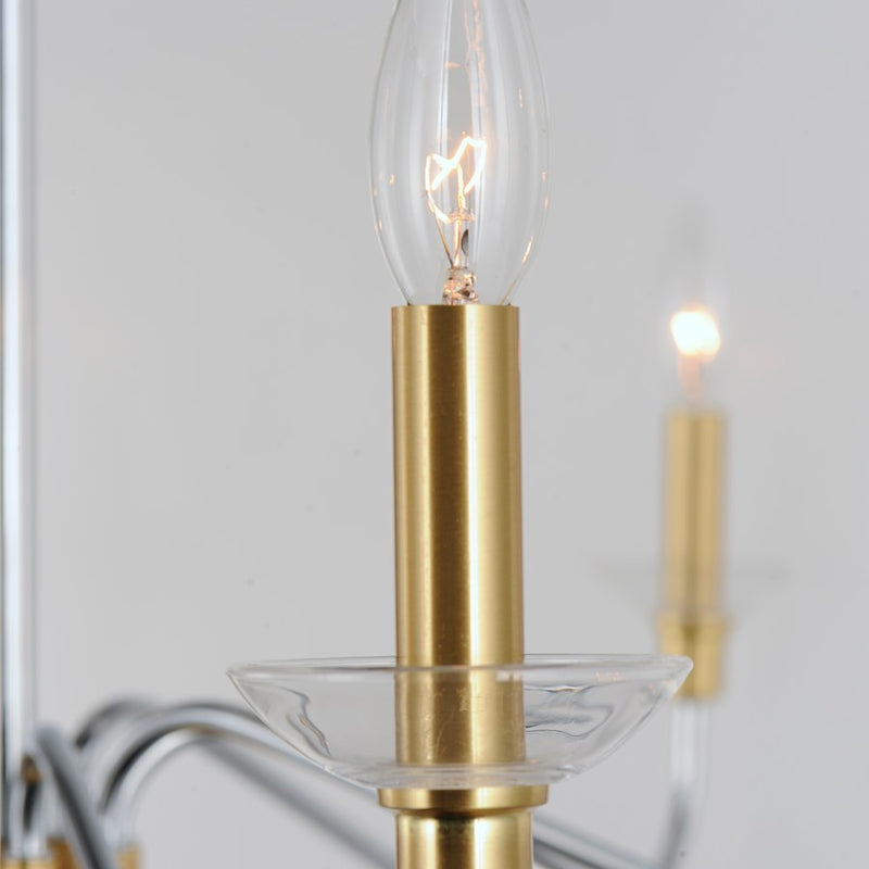 Maxim Lighting Clarion Chandelier, Polished Chrome/Brass