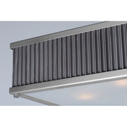 Maxim Ruffle 4-Light Pendant in Weathered Zinc and Satin Nickel
