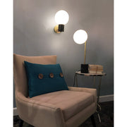Maxim Lighting Vesper-Wall Sconce, Satin Brass/Black