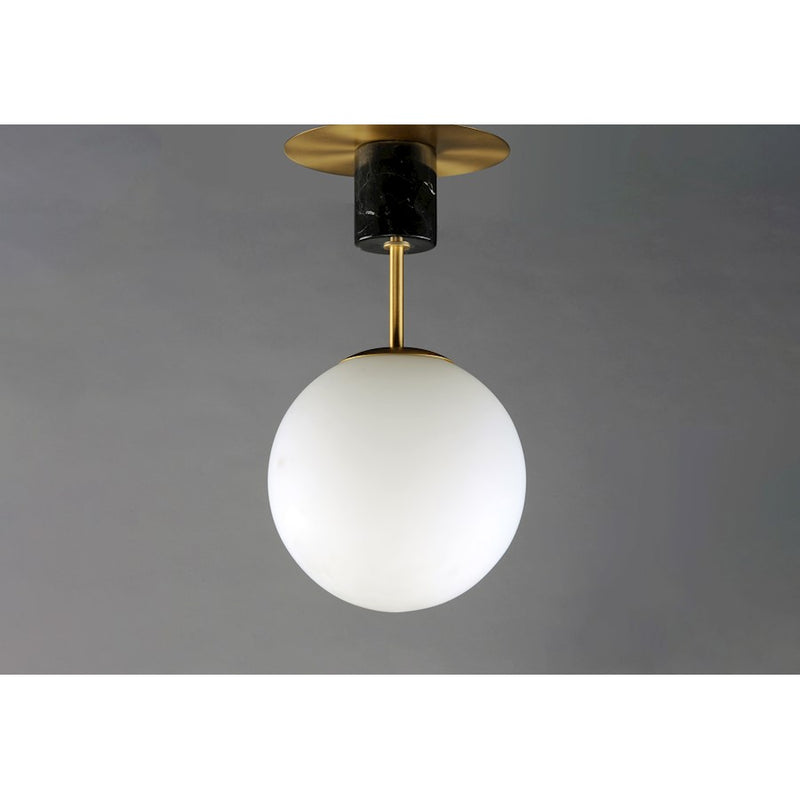 Maxim Lighting Vesper-Semi-Flush, Satin Brass/Black