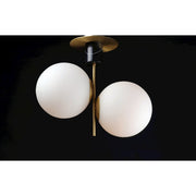 Maxim Lighting Vesper-Semi-Flush Mount, Satin Brass/Black