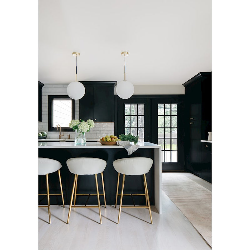 Maxim Lighting Vesper-Single Pendant, Satin Brass/Black