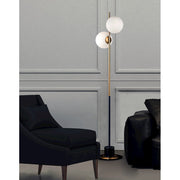 Maxim Lighting Vesper-Floor Lamp, Satin Brass/Black