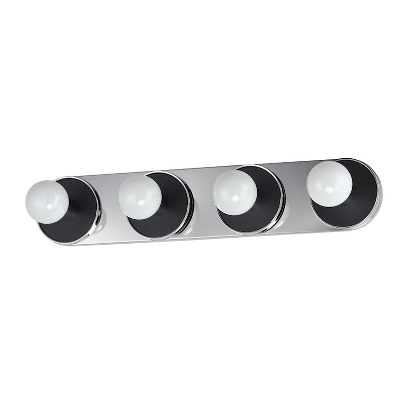 Maxim Lighting Hollywood 4 Light Wall Sconce, Chrome/White