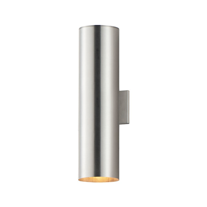Maxim Lighting Outpost 2-Light 22" Outdoor Sconce, Brushed Aluminum