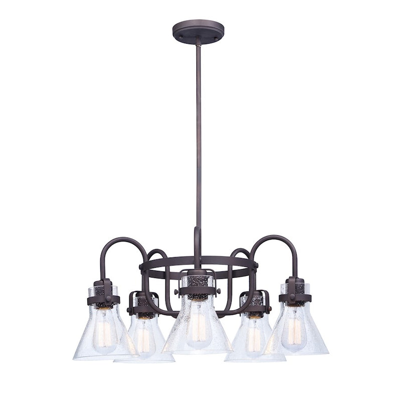 Maxim Lighting Seafarer 5-Light Chandelier With Bulbs, Bronze