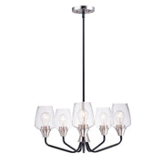 Maxim Lighting Goblet-Chandelier, Black/Satin Nickel