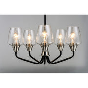 Maxim Lighting Goblet-Chandelier, Black/Satin Nickel
