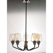 Maxim Lighting Goblet-Chandelier, Black/Satin Nickel