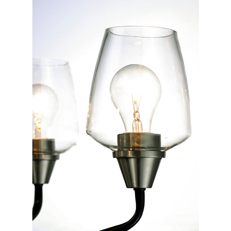 Maxim Lighting Goblet-Chandelier, Black/Satin Nickel