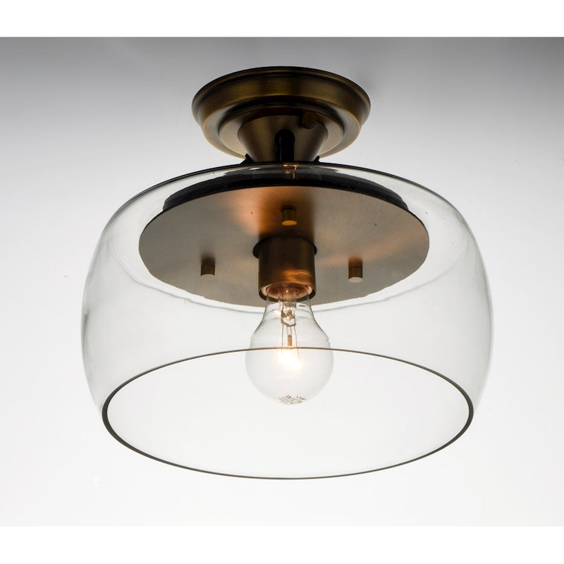 Maxim Lighting Goblet 1 Light Semi-Flush Mount, Bronze/Brass