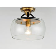 Maxim Lighting Goblet 1 Light Semi-Flush Mount, Bronze/Brass
