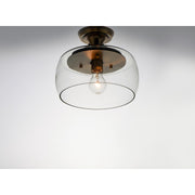 Maxim Lighting Goblet 1 Light Semi-Flush Mount, Bronze/Brass