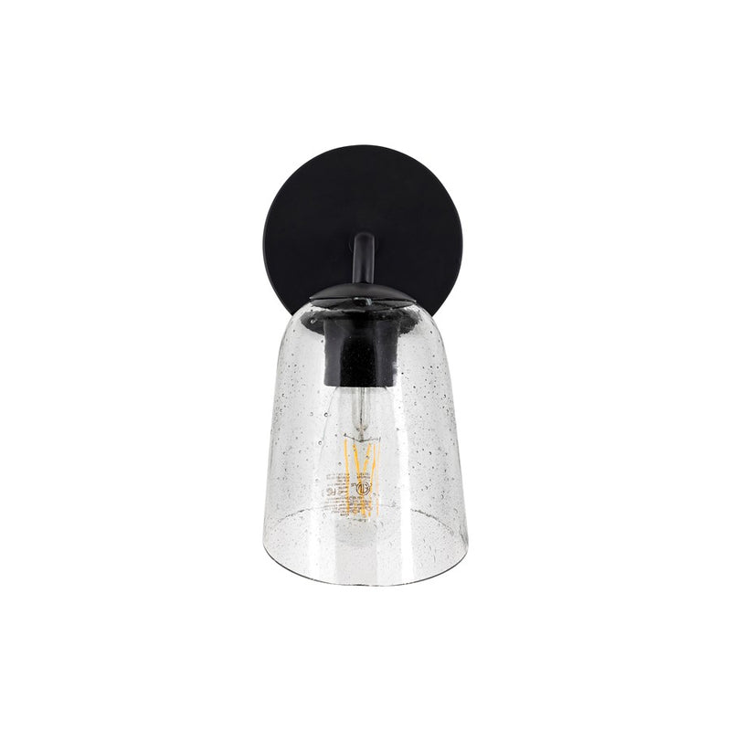 Maxim Lighting Keppe 1Lt 7" Wall Sconce, Dark Bronze/Stone Seeded